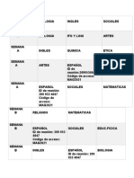 Horario de La Semana A y B