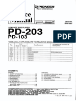 Pioneer pd-203 pd-103 rrv1027