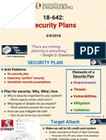 Security Plans: "Plans Are Nothing Planning Is Everything."