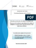 Programa Curso Diversión Con Artes y Tablas Multiplicación - Versión 2020 (89830)