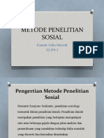 Metode Penelitian Sosial