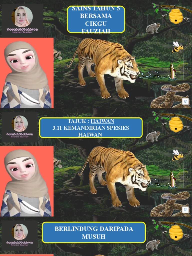 Sains Tahun 5 Kemandirian Spesies Haiwan