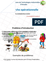 École Supérieure de Technologies Industrielles D'annaba: Recherche Opérationnelle