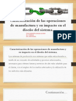 Caracterización de operaciones manufactura impacto diseño