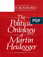 BOURDIEU, Pierre, The Political Ontology of Martin Heidegger