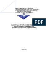 Manual para La Elaboración Del Informe Final Proyecto