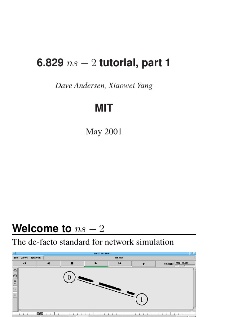 ns-2 Network Simulation Tutorial | PDF | Data Transmission | Computer ...