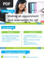 Making An Appoinment and Reservation by Call