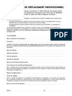 Justificatif de Deplacement Professionnel