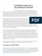 Mi Propio Captcha y Formulario de Contacto Con PHP