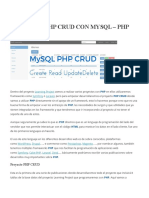 Proyecto PHP Crud Basico Con PHP y Mysql