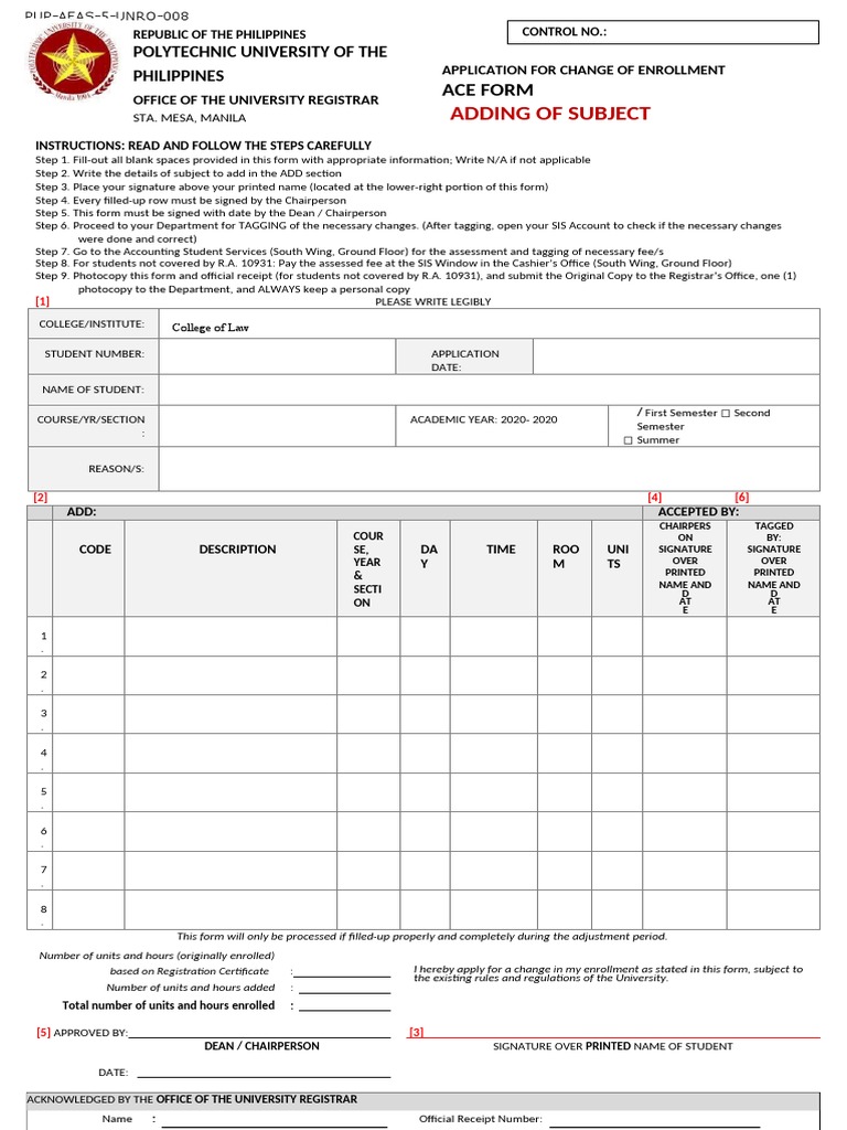 ACE FORMs PDF Business