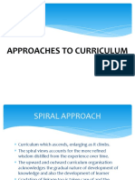 Approaches To Curriculum