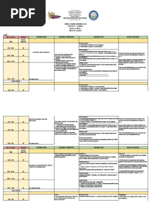 Whlp Quarter 3 Week 1 Pdf Probability Distribution Science