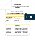 LK PRAKTIKUM FTSC & SP - Kelompok 3 - Formulasi Sirup Parasetamol