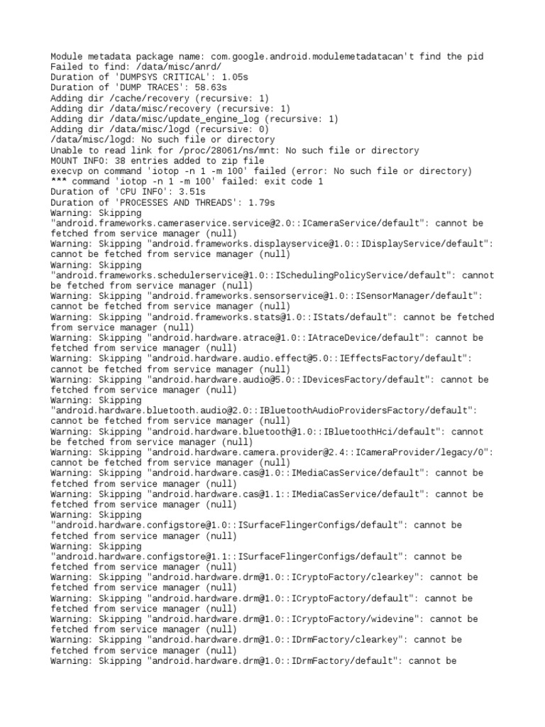 Android Module Metadata Errors Report | PDF | Information Technology ...