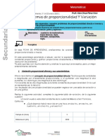 Resolución de problemas de proporcionalidad y variación