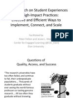 New Research on High-Impact Practices: Scaling Learning Through Student Partnerships