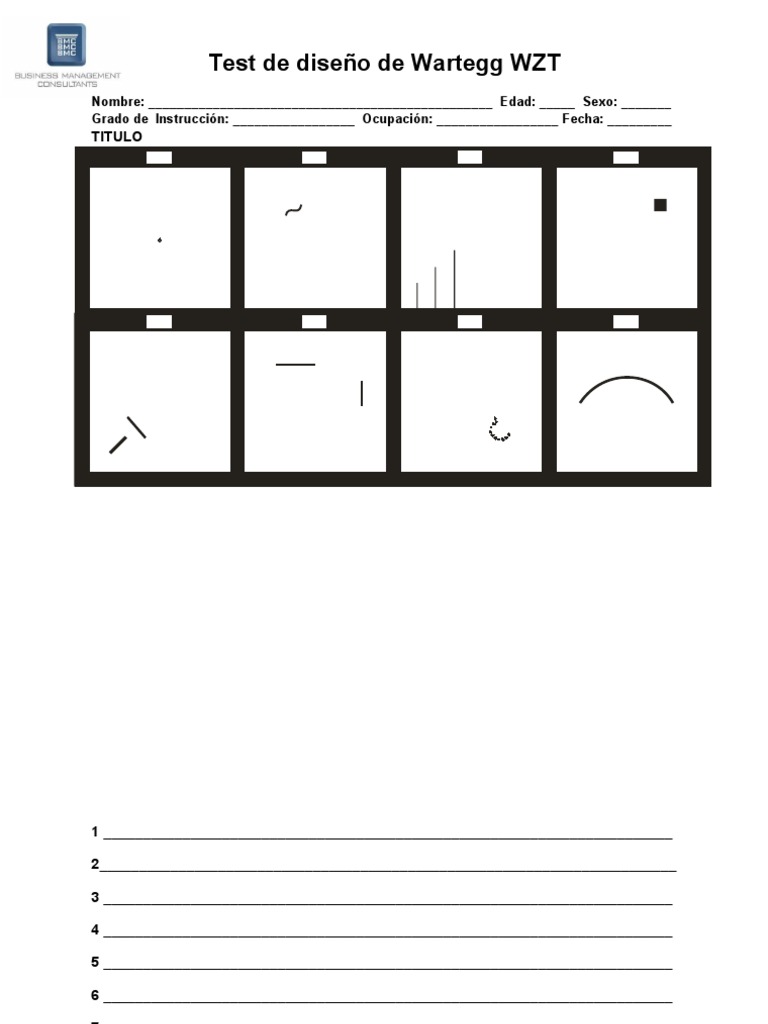 Test de Diseño de Wartegg WZT | PDF