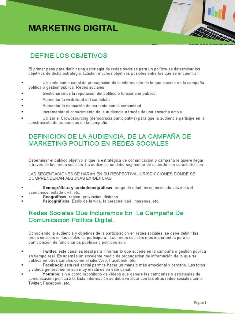 Estrategias de Marketing Político en Redes | PDF | Servicio de redes ...