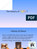 The History of Dance