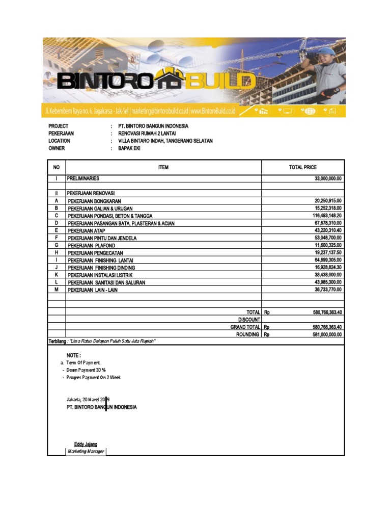 Penawaran Renovasi Rumah BPK Eki PDF