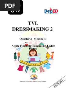 TVL Dressmaking 2: SHS G-I2