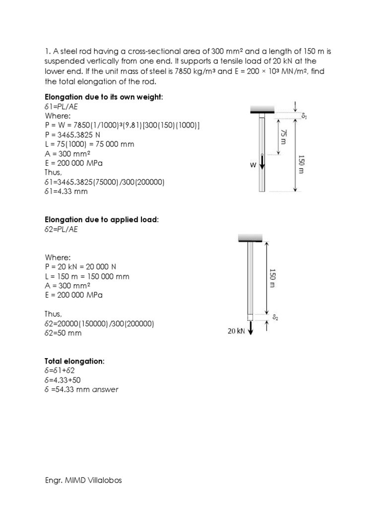 Axial Deformation Sample | PDF
