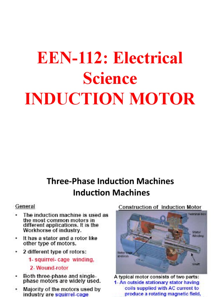 Induction Machine-2020 | PDF | Electric Motor | Mechanical Engineering