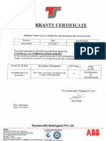 PO-1691-HT Panel - Warranty Certificate