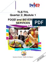 Tle/Tvl Quarter 2: Module 1 Food and Beverage Services: Department of Education - Republic of The Philippines
