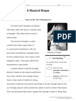 A Musical Shape: Read The Music Essay. Then Follow The Directions in The Text Marking Box