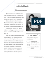 A Movie Classic: Read The Personal Anecdote. Then Follow The Directions in The Text Marking Box