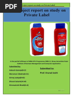 Retail Project on consumer perception about private labels-Future Group