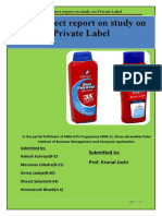 Retail Project On Consumer Perception About Private Labels-Future Group
