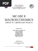 Mc-Sse 8 Macroeconomics: Group Vi: (Monetary Policy)