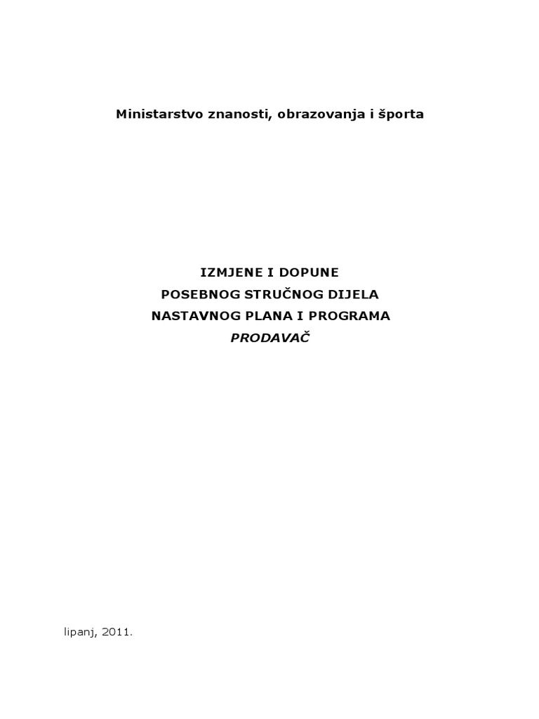 Prodavac | PDF