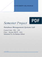 Semester Project: Database Management Systems Lab