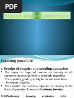 Import and Export Procedures Overview | PDF | Exports | Customs