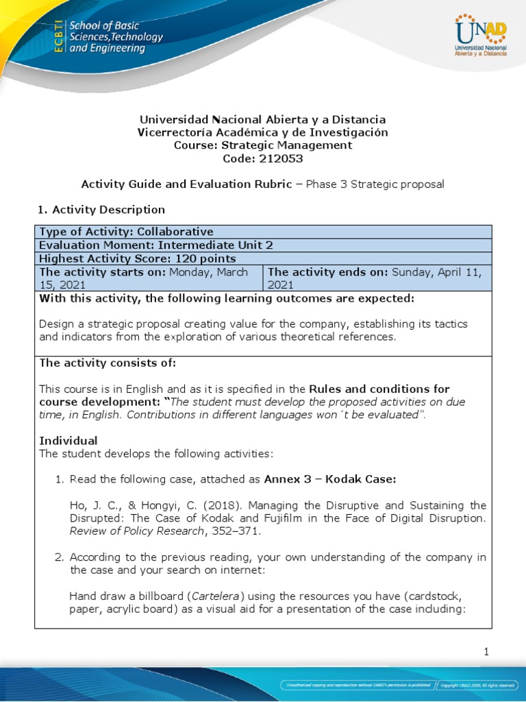 Activity Guide and Evaluation Rubric - Unit 2 - Phase 3 - Strategic ...