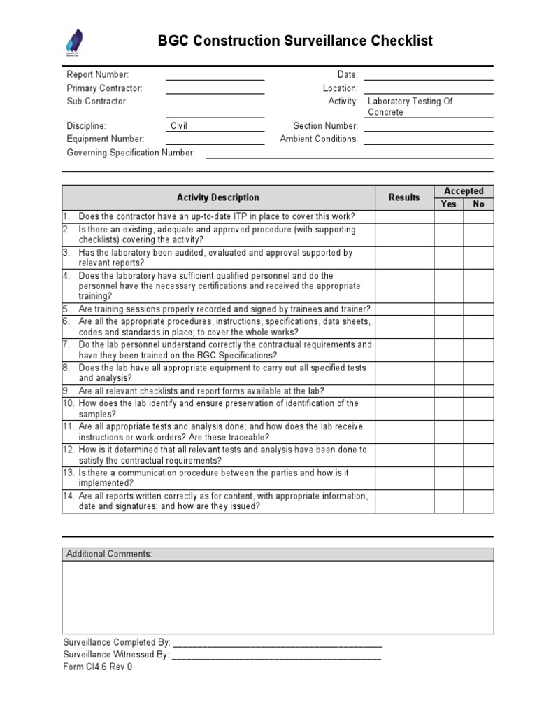 CI4.6 Laboratory Testing of Concrete PDF Specification (Technical