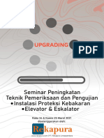 Seminar UpGrading Teknik Pemeriksaan Dan Pengujian Instalasi Proteksi Kebakaran Dan Elevator Juga Eskalator