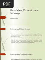 Three Major Perspectives in Sociology