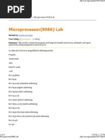 Microprocessor (8086) Lab