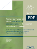 Torture survivors' perception of the physchosocial consequences of the internal armed conflict in Peru