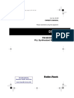 FM/AM/SW1/SW2 PLL Synthesized Receiver: Owner'S Manual