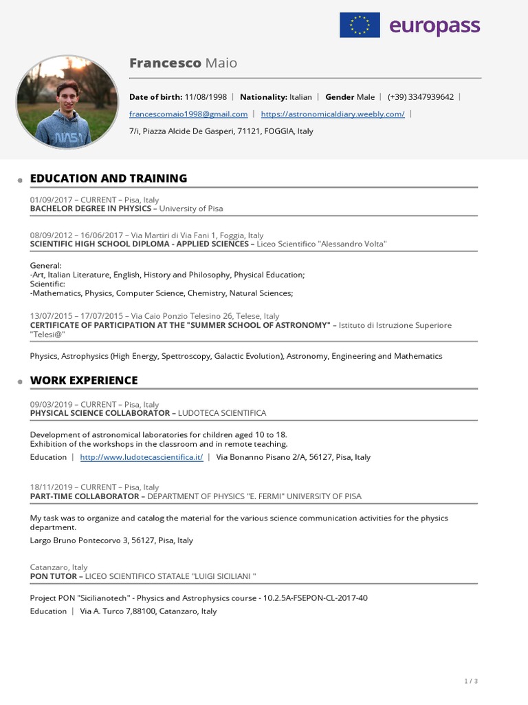 Curriculum Vitae - Chair of Software Engineering - ETH Zürich, image size:768x1024