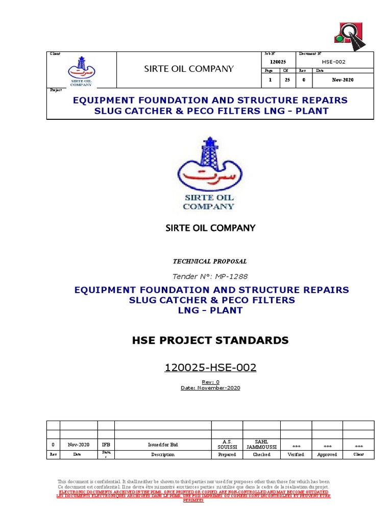 120025Hse002 Company Hse Project Standards PDF Personal