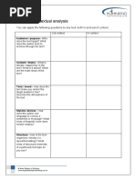 The Big 5 of Textual Analysis: You Can Apply The Following Questions To Any Text, Both in and Out of Context