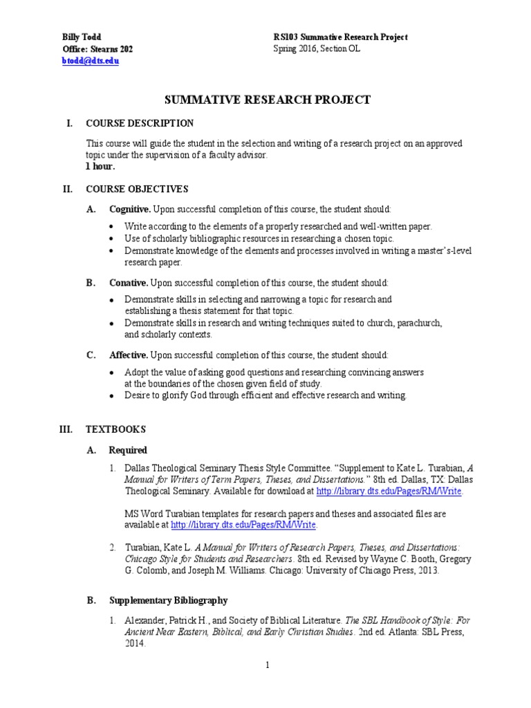 Master's Research Project Guidelines | PDF | A Manual For Writers Of ...